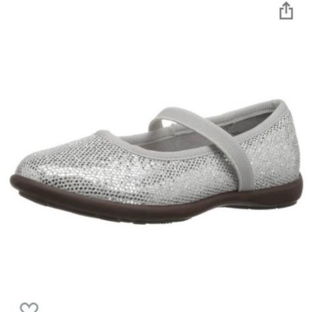 Balleto silver glitter necklace II ballet flats size 2.5 new in box